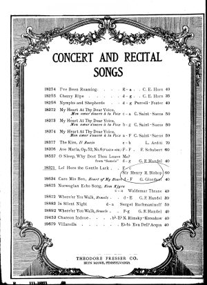 Bishop: Lo! Here the Gentle Lark