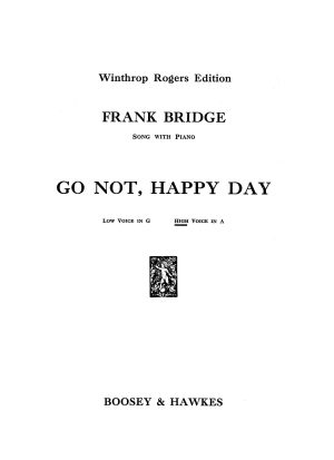 Bridge: Go not Happy Day