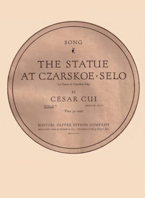 Cui The Statue at Czarskoe Selo