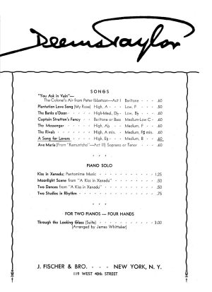 Taylor: A Song for Lovers