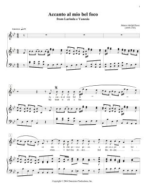 Accanto al mio bel foco aria