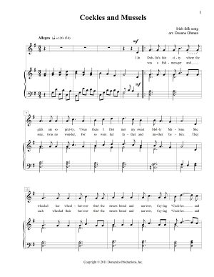 Cockles and Mussels song