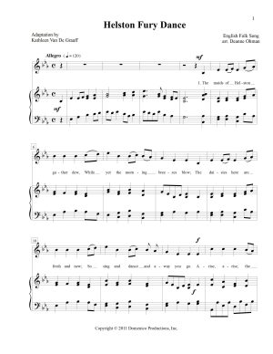 English Song "Helston Fury Dance