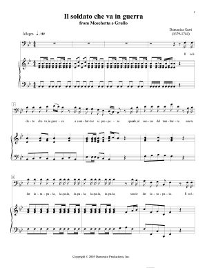 Comic Bass Aria "Il soldato che va in guerra"