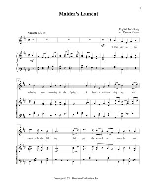 English Song "Maiden's Lament"