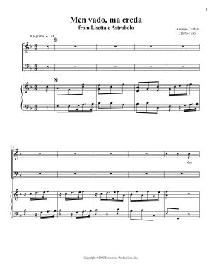 Italian duet Men vado, ma creda