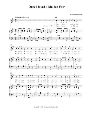 Once I Love a Maiden Fair English song