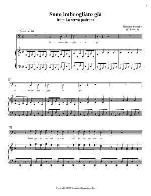 Bass aria Soni imbrogliato by Paisiello