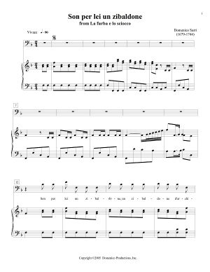 Bass aria Son per lei un zibaldone