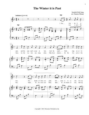 Scottish song The Winter It is Passed