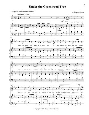 Song "Under the Greenwood Tree"