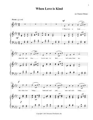 English Song When Love is Kind